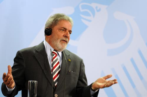 Presidente Lula em visita oficial ao governo alemão.